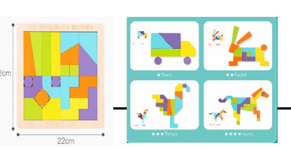 Colorful Block Buddies |لعبة تطابق الأشكال المجسمه