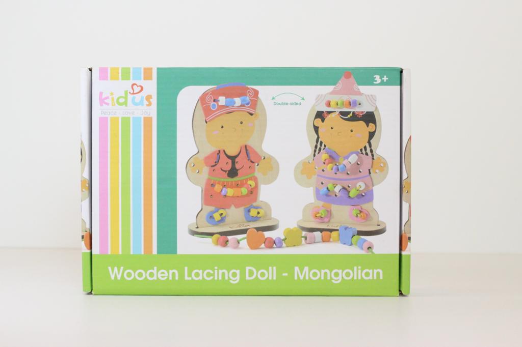 WOODEN LACING DOLL | لعبة نظم الخرز