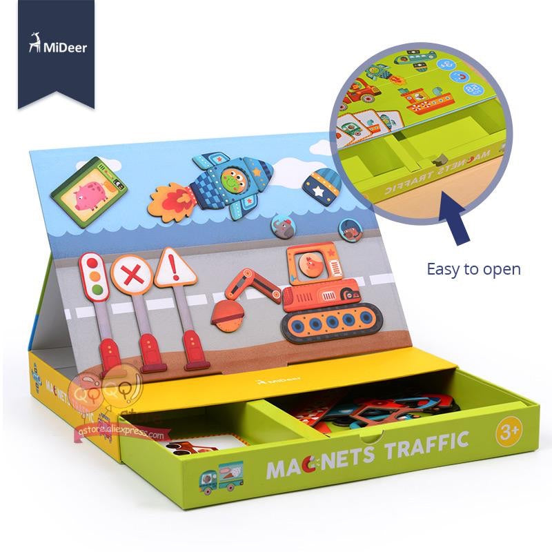 Magnets Traffic | لعبة تركيب المواصلات